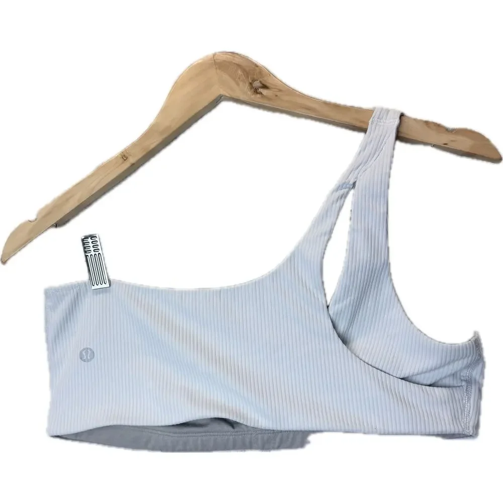 Lululemon Ribbed Nulu™ Asymmetrical Yoga Bra‎ in White size 12